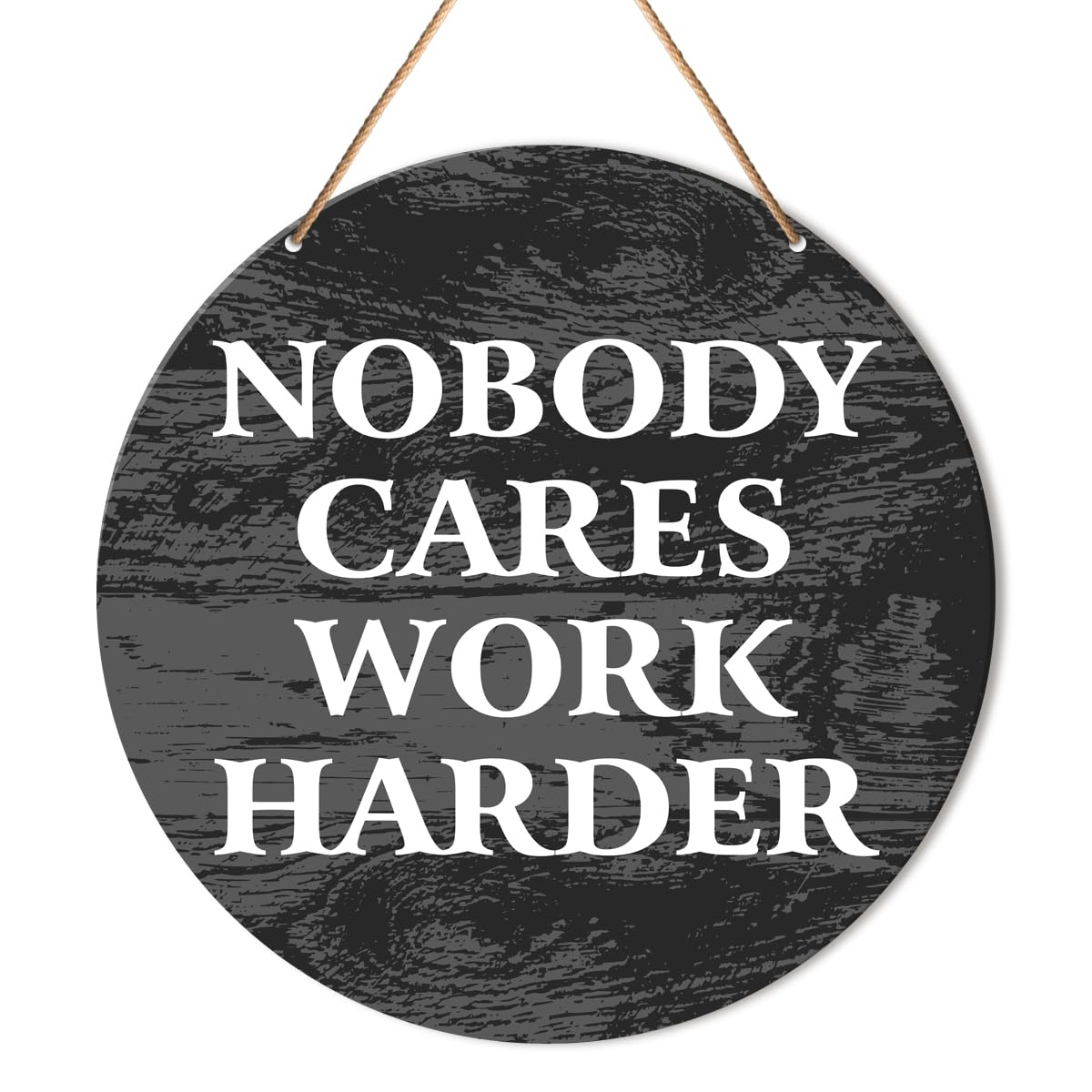 Muktoujaumai Gym Motivation Signs Wall Decor Home Gym Inspirational Wall Decor Gym Hanging Signs Rustic Decorations for Office Fitness Workout Room Nobody Cares Work Harder